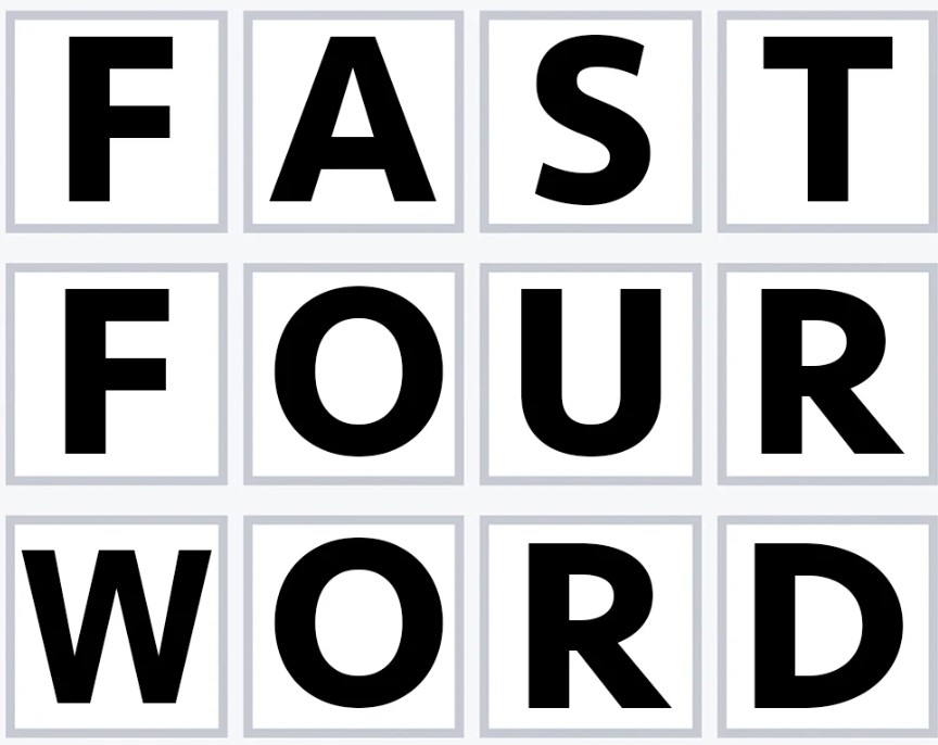 Fast Four Word